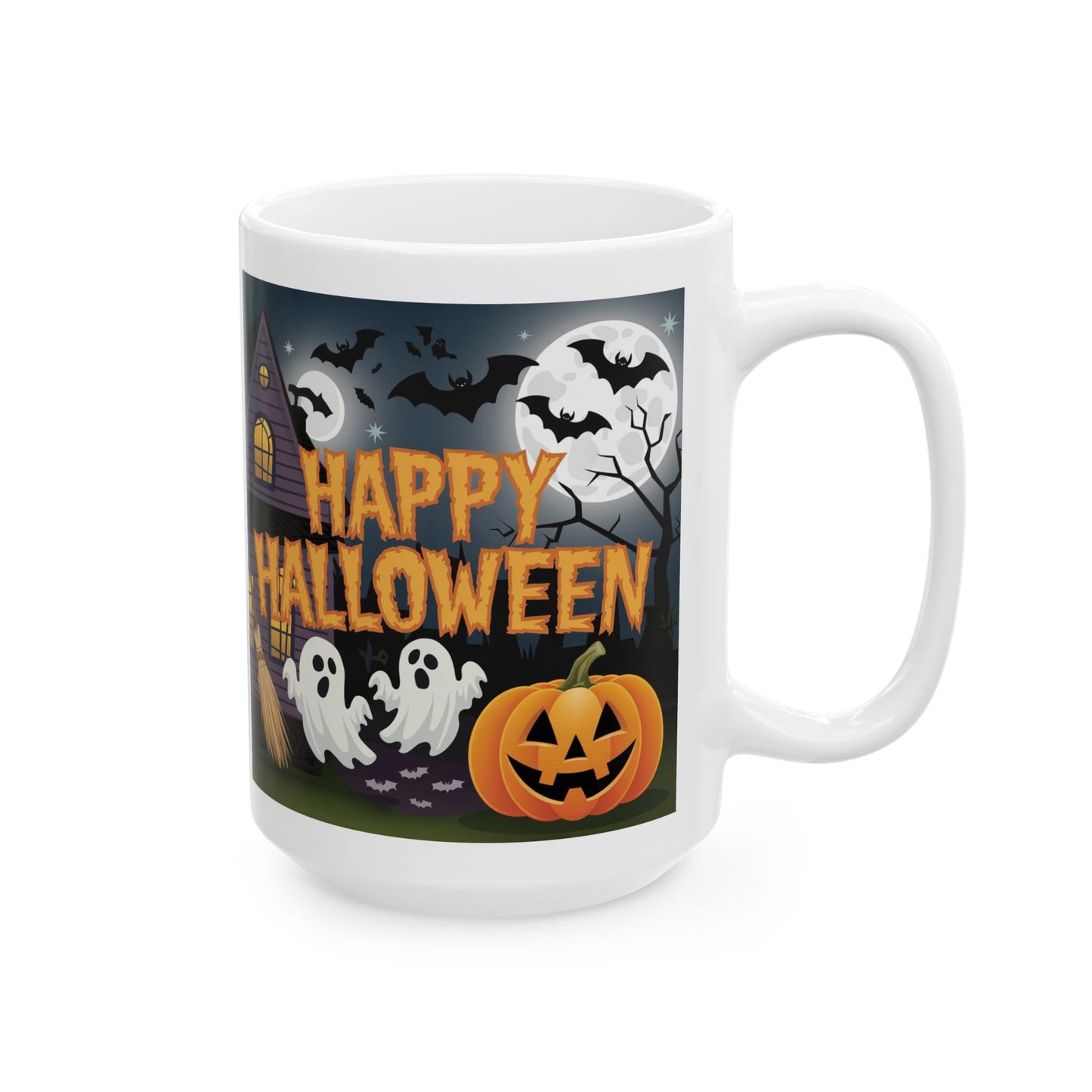 Happy Halloween-Ceramic Mug, (11oz, 15oz)