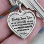 To My Daughter-Precious Daughter-Heart Keychain