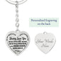 To My Daughter-Precious Daughter-Heart Keychain