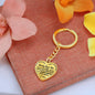 To My Daughter-Precious Daughter-Heart Keychain
