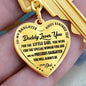 To My Daughter-Precious Daughter-Heart Keychain
