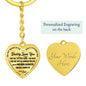 To My Daughter-Precious Daughter-Heart Keychain