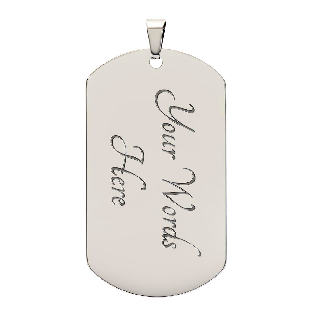 Proud US Navy Veteran-Luxury Graphic Dog Tag Necklace