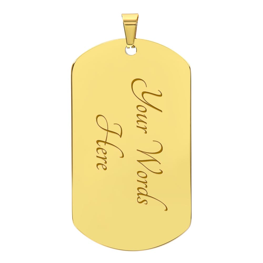 Proud US Navy Veteran-Luxury Graphic Dog Tag Necklace