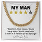 My Man-5 Stars-Cuban Link Necklace