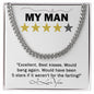 My Man-5 Stars-Cuban Link Necklace