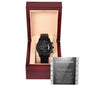 Father-In-Law - Honored To Be His Wife - Black Chronograph Watch