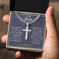 To My Son-Never Forget-Cuban Chain with Cross Pendant