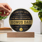 Bonus Dad-Certificate Of Recognition-Decorative Acrylic Plaque