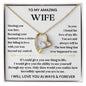 To My Amazing Wife-Love of my Life-Forever Love Necklace