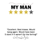 My Man-5 Stars-Cuban Link Necklace