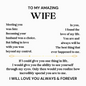 To My Amazing Wife-Love of my Life-Forever Love Necklace