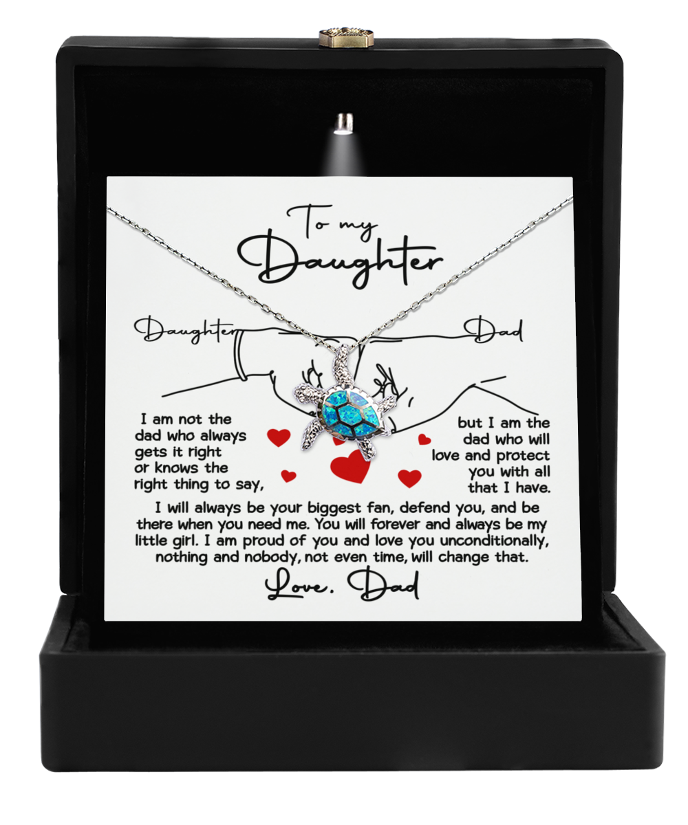 Gift For Daughter-Always Be Your Biggest Fan-Turtle Necklace