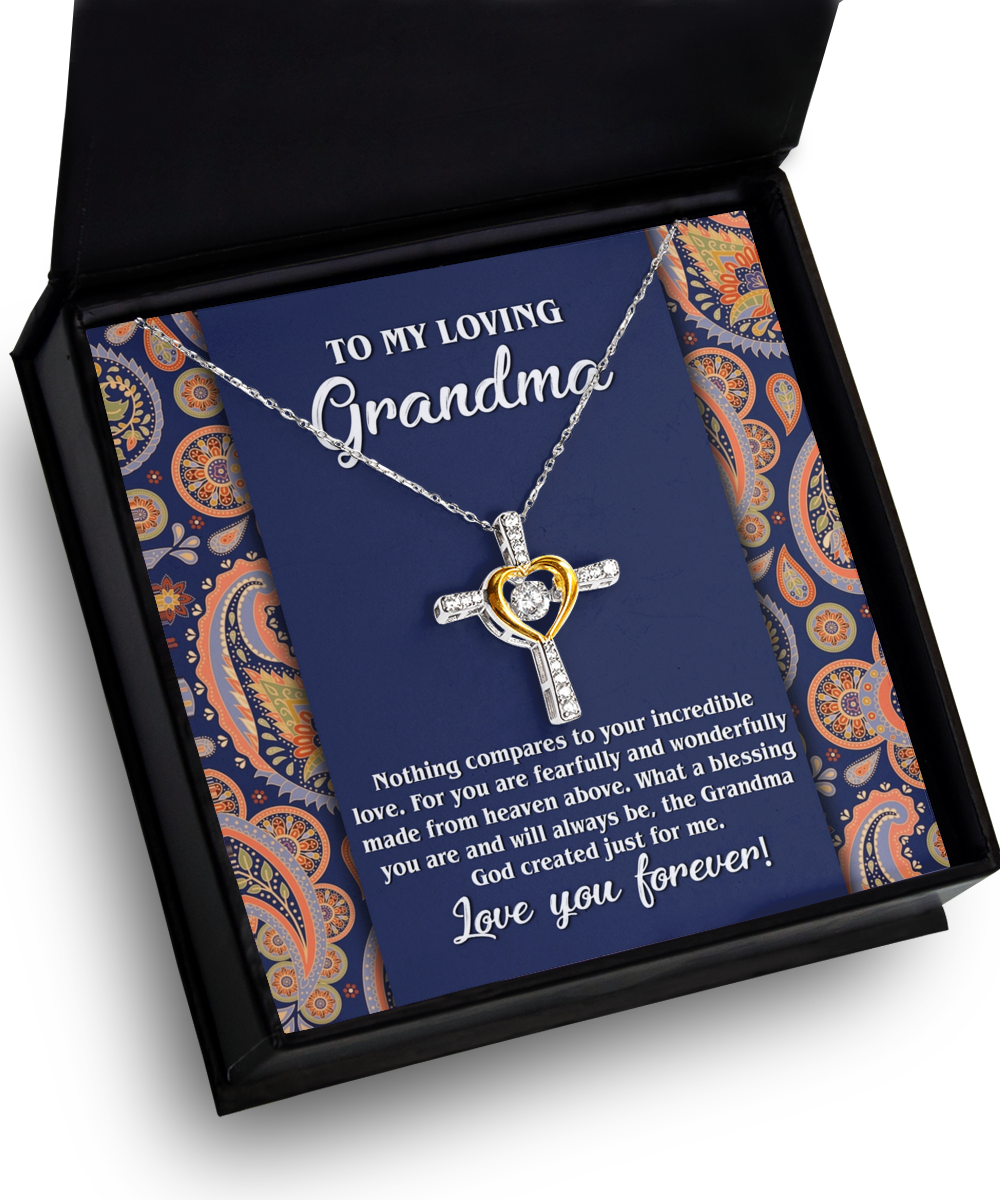 Gift For Grandma-Made From Heaven Above-Cross Necklace