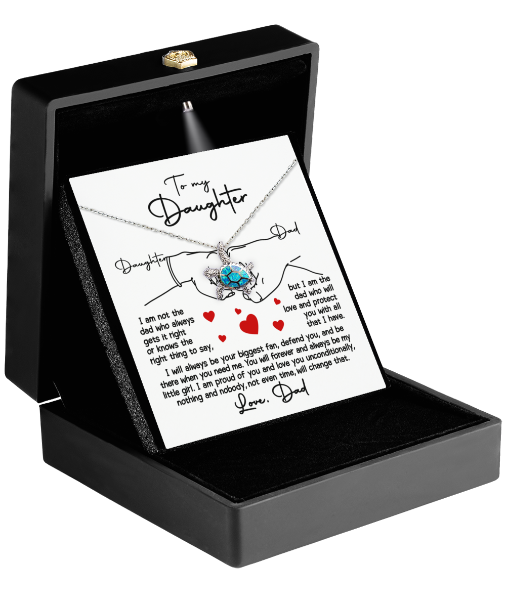 Gift For Daughter-Always Be Your Biggest Fan-Turtle Necklace
