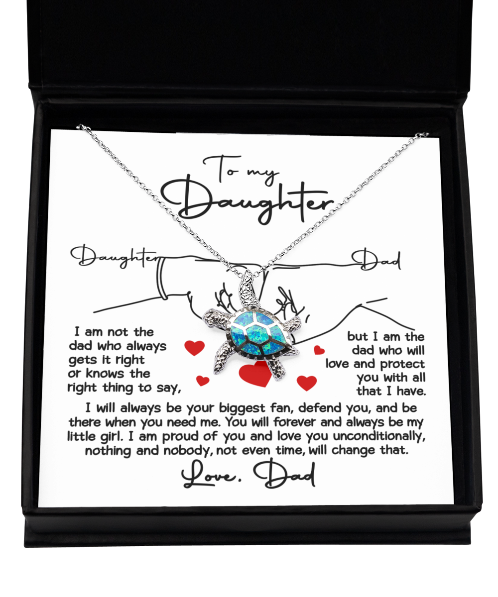 Gift For Daughter-Always Be Your Biggest Fan-Turtle Necklace
