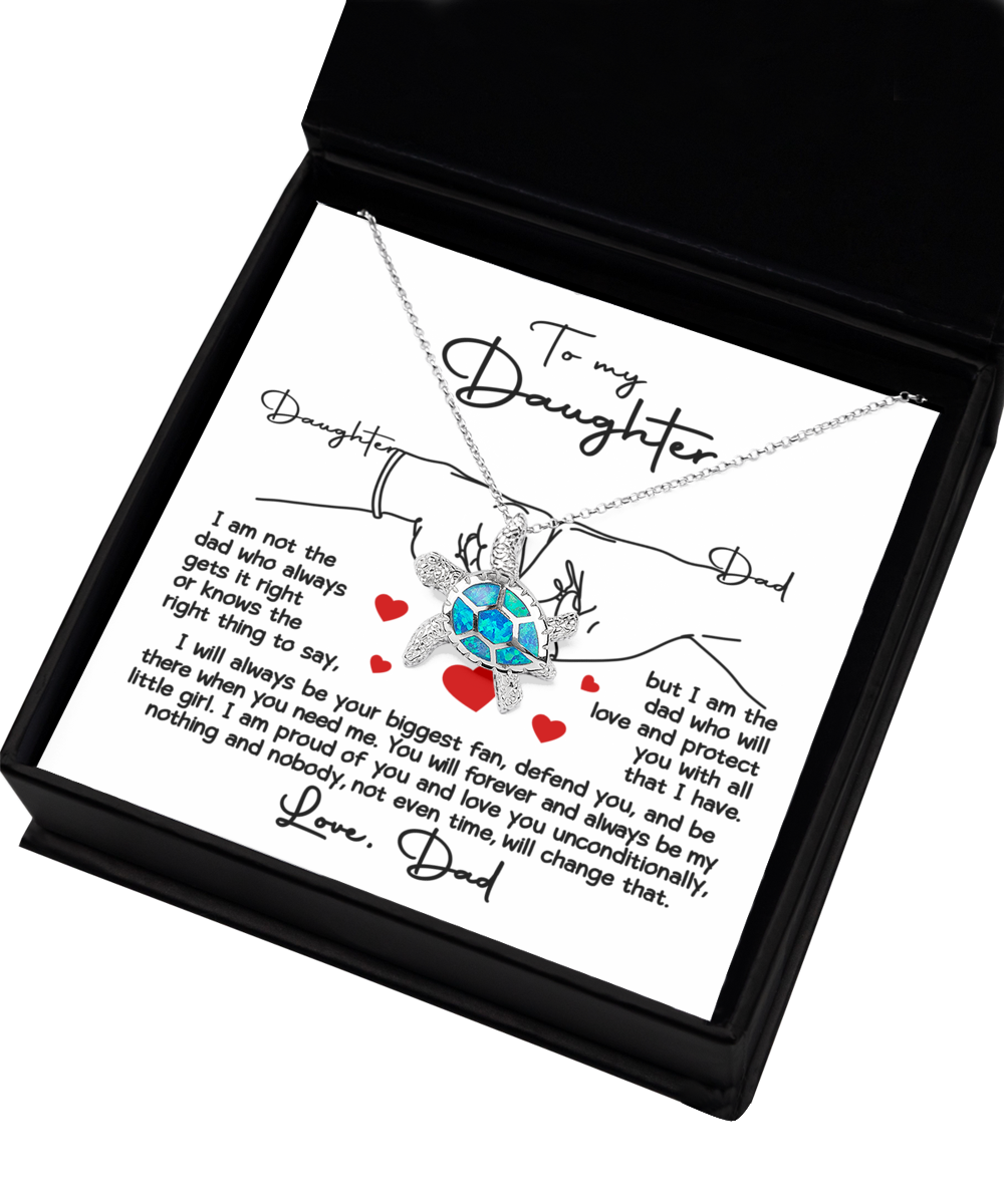 Gift For Daughter-Always Be Your Biggest Fan-Turtle Necklace