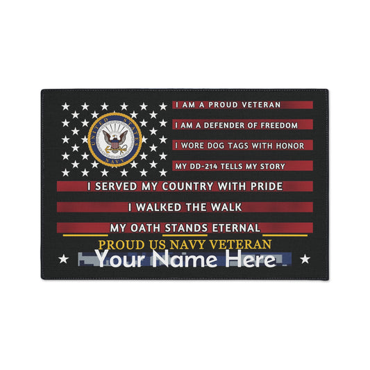 Personalized-U.S. Military Veteran Tribute Door Mat