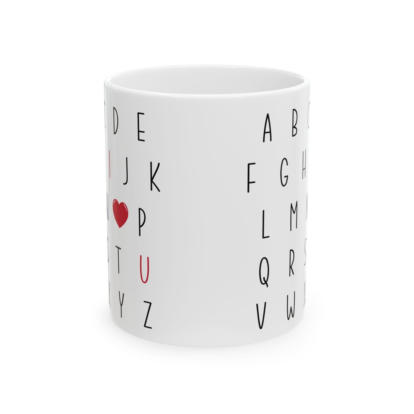 Alphabet I Love You-Ceramic Mug, (11oz, 15oz)