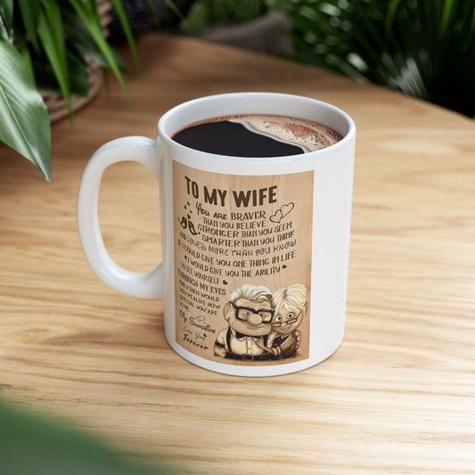 To My Wife-Love You Forever-Ceramic Mug, (11oz, 15oz)