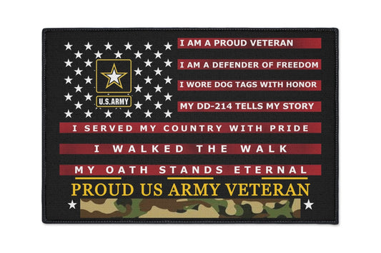 U.S. Army Veteran Tribute Door Mat