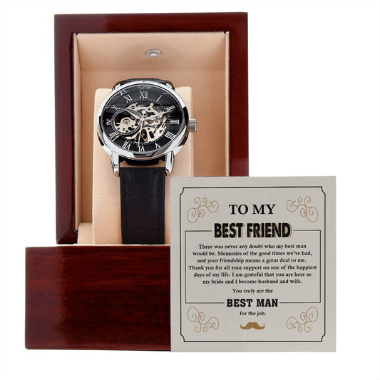 Best Friend-Best Man-Wedding Best Man Gift Openwork Watch