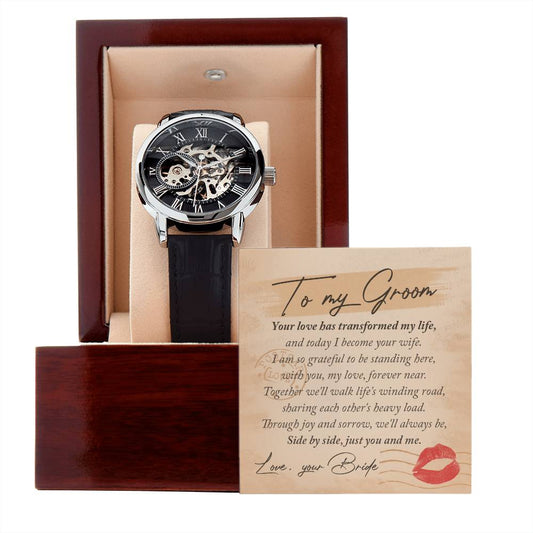 Groom-You And Me-Openwork Watch