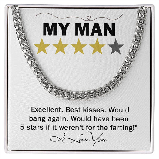 My Man-5 Stars-Cuban Link Necklace
