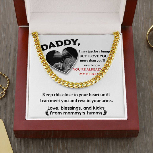 Dad-to-Be - YOU'RE ALREADY MY HERO - Cuban Link Necklace