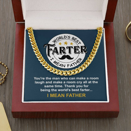 DAD - World's Best Farter - Cuban Link Necklace