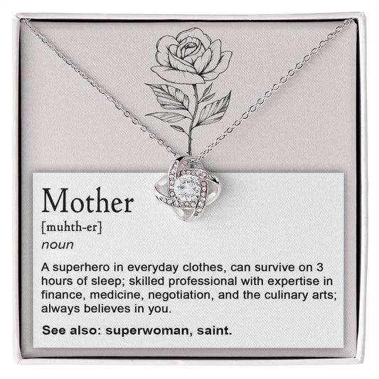 Mom - A Superhero In Everyday Clothes - Love Knot Necklace