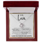 To My Love-Who Loves You More-Love Knot Necklace-Price Includes Free Shipping