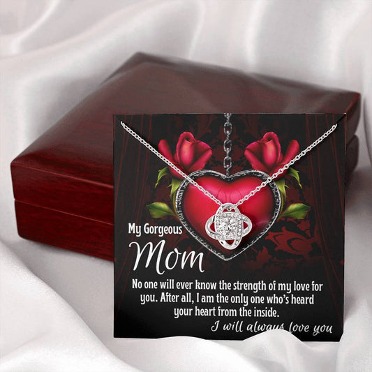 Mom - Heard Your Heart - Love Knot Necklace