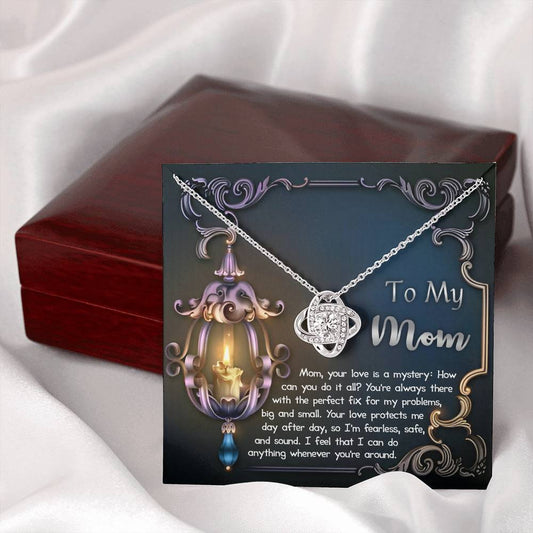 Mom - Love Is A Mystery - Love Knot Necklace