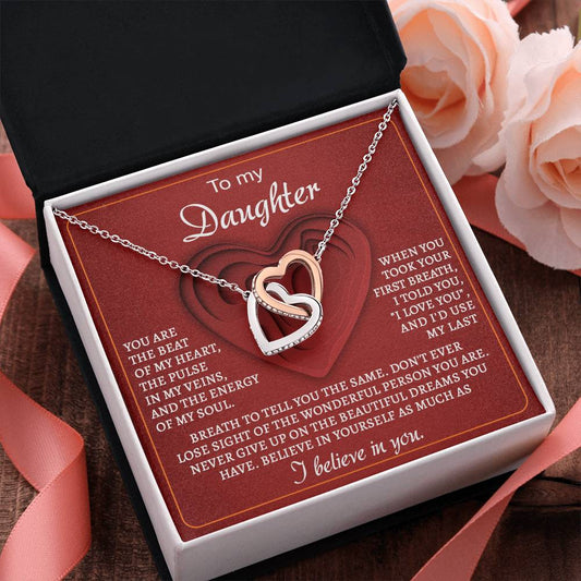 Daughter - The Beat Of My Heart - Interlocking Hearts Necklace