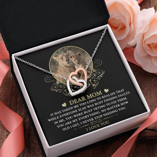 Mom - You Are My Everything - Interlocking Hearts Necklace