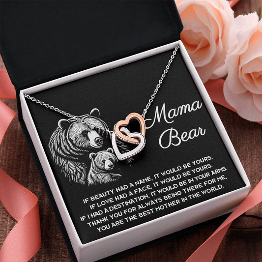 Mom - Always Being There - Interlocking Hearts Necklace