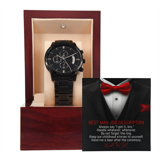 Best Man-Want The Job-Metal Chronograph Watch