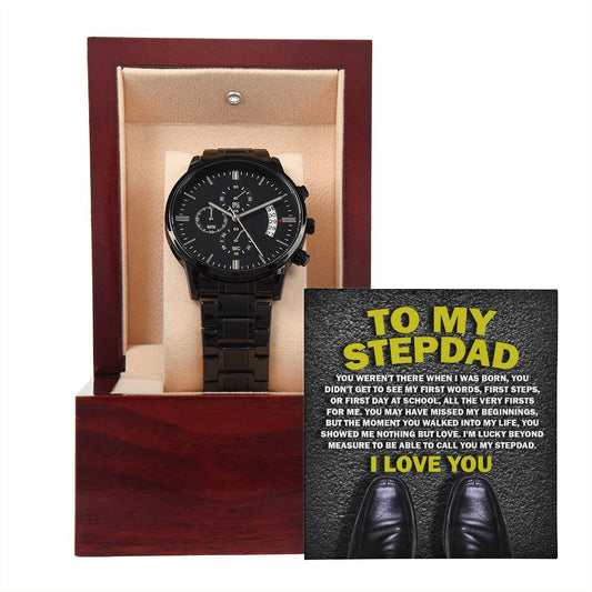 Stepdad-Nothing But Love-Metal Chronograph Watch