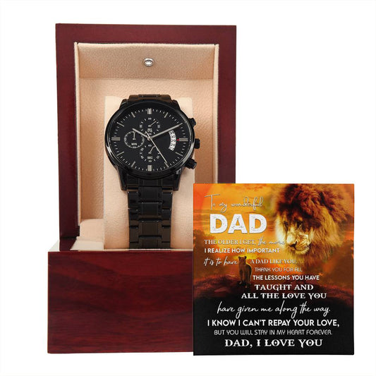 Dad-Repay Your Love-Metal Chronograph Watch