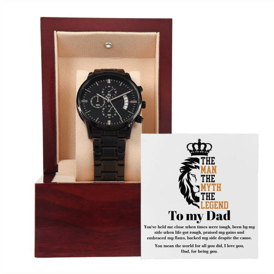 Dad-The Legend-Metal Chronograph Watch