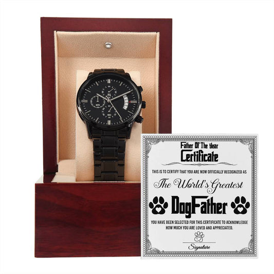 DogFather-The Year Certificate-Metal Chronograph Watch