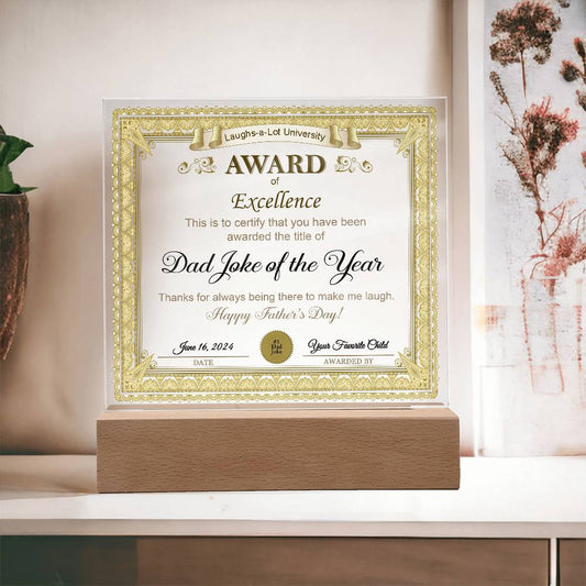 Dad-Award of Excellence-Decorative Acrylic Plaque