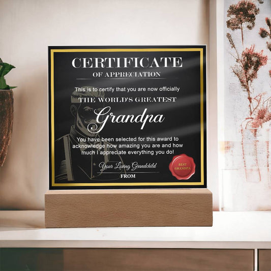 Grandpa-World's Greatest Grandpa-Decorative Acrylic Plaque