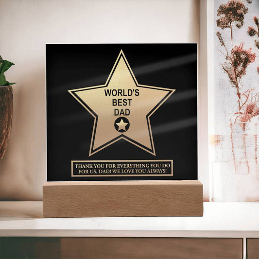 Dad-World's Best Dad-Decorative Acrylic Plaque