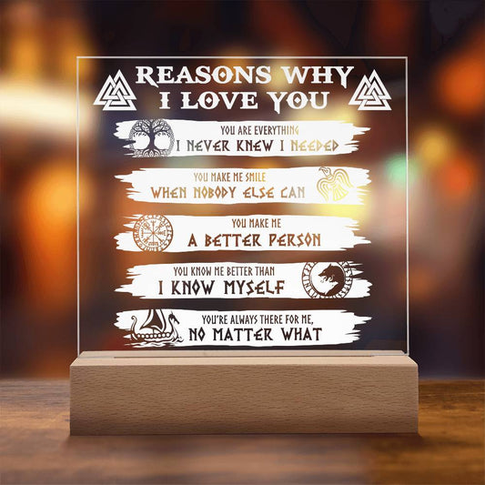 Reasons Why I Love You - Decorative Acrylic Plaque