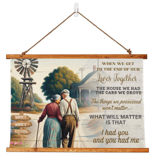 Our  Lives Together-Wood Framed Wall Tapestry