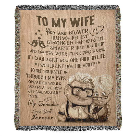 To My Wife-Love You Forever-Woven Blanket-PRICE INCLUDES FREE SHIPPING📦🚚