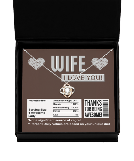 Wife-My Superwoman-Rose Gold Love Knot