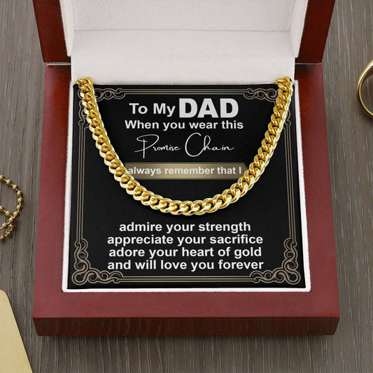 DAD - I Admire Your Strength - Cuban Link Necklace